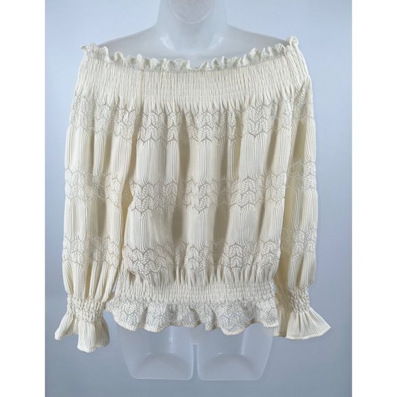 Acacia Women Off Shoulder Blouse Sexy Lace Crochet Tops Long Sleeve Blouse Size - Picture 4 of 9